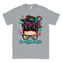 Heather Grey small business messy bun Classic Tee - Zillion Design Studio