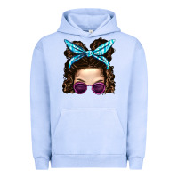 Pigment Grape Ice Messy Bun Mom And Pink Leopard Sunglasses Urban Hoodie - BundleAndBundleShop