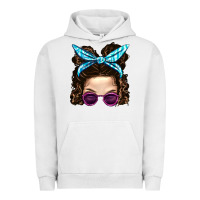 Pigment Lunar Rock Messy Bun Mom And Pink Leopard Sunglasses Urban Hoodie - BundleAndBundleShop