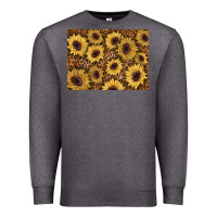 Charcoal Heather sunflower leopard background 3200x2400 Premium Sweatshirt - AdoDesignShop