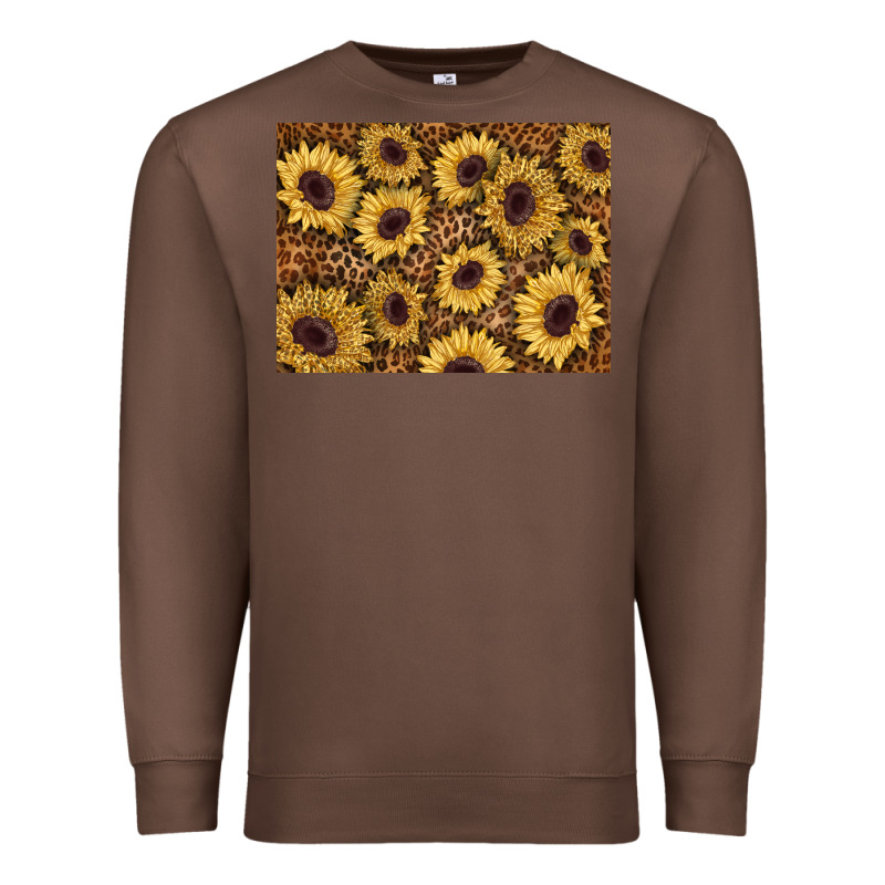 Sunflower Leopard Background 3200x2400 Premium Sweatshirt by AdoDesignShop | Teevron