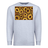 Heather Grey sunflower leopard background 3200x2400 Premium Sweatshirt - AdoDesignShop