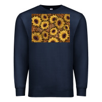 Navy sunflower leopard background 3200x2400 Premium Sweatshirt - AdoDesignShop