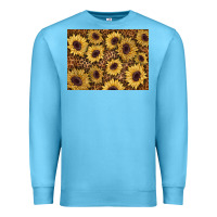 Ocean Blue sunflower leopard background 3200x2400 Premium Sweatshirt - AdoDesignShop