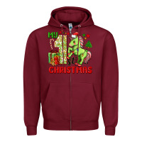 Burgundy my first christmas unicorn Zipper Hoodie - FaDigitalArtStudio