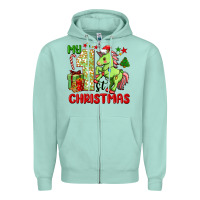 Seafoam my first christmas unicorn Zipper Hoodie - FaDigitalArtStudio