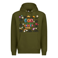 Army Green god is so much bigger than... Premium Hoodie - MaliasSmallBusiness