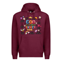 Burgundy god is so much bigger than... Premium Hoodie - MaliasSmallBusiness