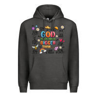 Charcoal Heather god is so much bigger than... Premium Hoodie - MaliasSmallBusiness