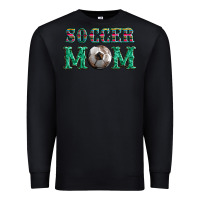 Black soccer mom with leopard ball and serape leopard Premium Sweatshirt - Artiststas