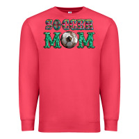 Cardinal soccer mom with leopard ball and serape leopard Premium Sweatshirt - Artiststas