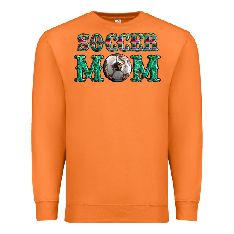 Soccer Mom With Leopard Ball And Serape Leopard Premium Sweatshirt by Artiststas | Teevron