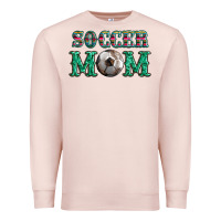 Pale Pink soccer mom with leopard ball and serape leopard Premium Sweatshirt - Artiststas
