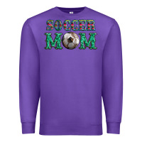 Purple soccer mom with leopard ball and serape leopard Premium Sweatshirt - Artiststas