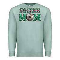 Seafoam soccer mom with leopard ball and serape leopard Premium Sweatshirt - Artiststas