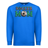 True Royal soccer mom with leopard ball and serape leopard Premium Sweatshirt - Artiststas