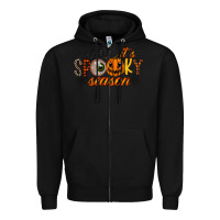 Black spooky season Zipper Hoodie - RacoonDesign