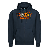 Navy spooky season Zipper Hoodie - RacoonDesign