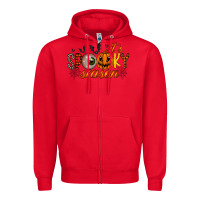 Red spooky season Zipper Hoodie - RacoonDesign