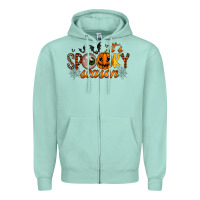 Seafoam spooky season Zipper Hoodie - RacoonDesign