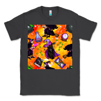 Smoke halloween cat and witch seamless pattern Classic Tee - BundleAndBundleShop