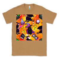 Toasted Coconut halloween cat and witch seamless pattern Classic Tee - BundleAndBundleShop