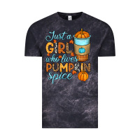 Cloud Black Just a girl who loves pumpkin spice Vintage Tee - RanaPortraitStore