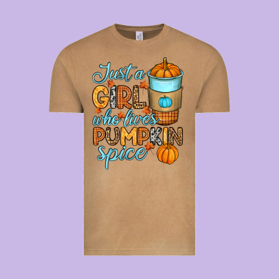 Vintage Tee Just a girl who loves pumpkin spice