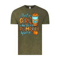 Vintage Olive Just a girl who loves pumpkin spice Vintage Tee - RanaPortraitStore