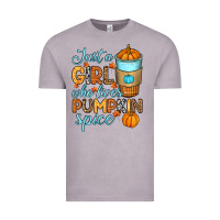 Vintage Zinc Just a girl who loves pumpkin spice Vintage Tee - RanaPortraitStore