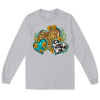 Moon Dust leopard cowhide hearts Long Sleeve Tee - Zillion Design Studio
