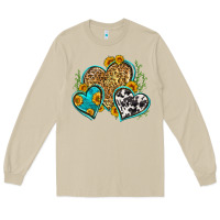 Mushroom leopard cowhide hearts Long Sleeve Tee - Zillion Design Studio