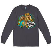 Smoke leopard cowhide hearts Long Sleeve Tee - Zillion Design Studio