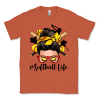 Copper softball life messy bun Classic Tee - Zillion Design Studio