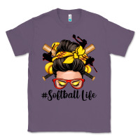 Lavender softball life messy bun Classic Tee - Zillion Design Studio