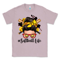 Lilac softball life messy bun Classic Tee - Zillion Design Studio