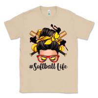 Mushroom softball life messy bun Classic Tee - Zillion Design Studio
