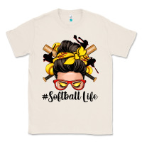 Natural softball life messy bun Classic Tee - Zillion Design Studio