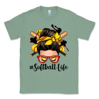 Sage softball life messy bun Classic Tee - Zillion Design Studio