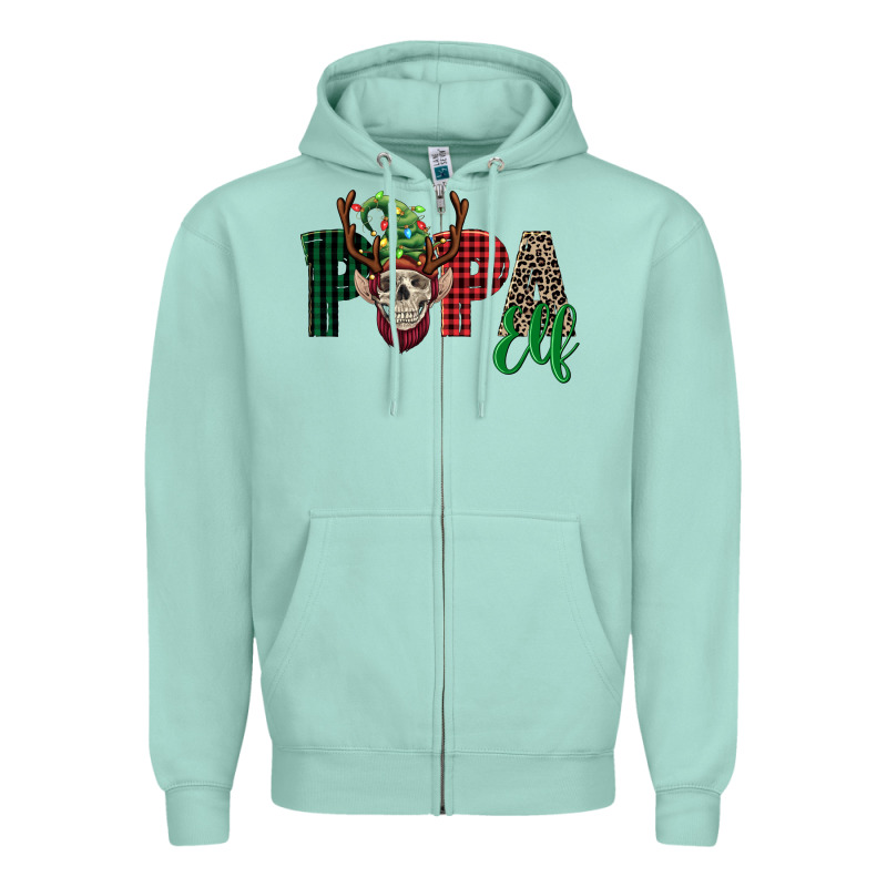 Papa Elf Skull Zipper Hoodie by FaDigitalArtStudio | Teevron
