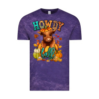 Cloud Purple Hay there Fall pumpkin heifer Vintage Tee - RanaPortraitStore