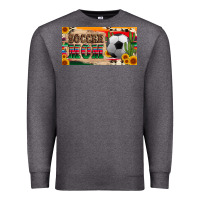 Charcoal Heather soccer mom with ball and sunflower cactus serape licanse plate Premium Sweatshirt - Artiststas