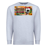Heather Grey soccer mom with ball and sunflower cactus serape licanse plate Premium Sweatshirt - Artiststas