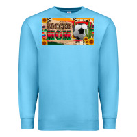 Ocean Blue soccer mom with ball and sunflower cactus serape licanse plate Premium Sweatshirt - Artiststas