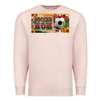Pale Pink soccer mom with ball and sunflower cactus serape licanse plate Premium Sweatshirt - Artiststas