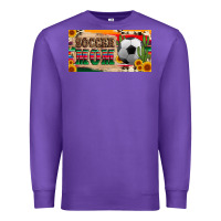 Purple soccer mom with ball and sunflower cactus serape licanse plate Premium Sweatshirt - Artiststas