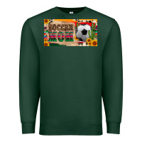 Sports Green soccer mom with ball and sunflower cactus serape licanse plate Premium Sweatshirt - Artiststas