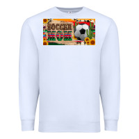 White soccer mom with ball and sunflower cactus serape licanse plate Premium Sweatshirt - Artiststas