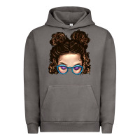 Pigment Tornado Messy Bun Mom And Glitter Glasses Urban Hoodie - BundleAndBundleShop