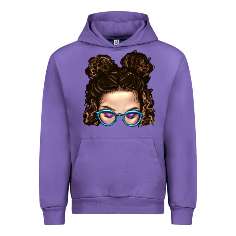 Messy Bun Mom And Glitter Glasses Urban Hoodie by BundleAndBundleShop | Teevron